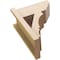Ekena Millwork 7 1/2-in W x 14-in D x 18-in H Balboa Slat Rough Cedar Woodgrain TimberThane Outlooker, Primed Tan OUTUR075X14X18BOA24RCPR - alternate 2